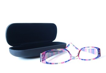 Eyeglasses with black case