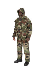 uniforme militaire sur fond blanc détouré