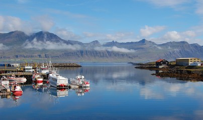 Village de p&ecirc;che, Djupivogur, Iceland (Islande)