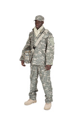 soldat américain sur fond blanc