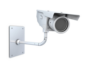 Security cam 3d render illustration