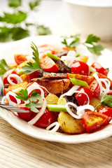 Pan-cooked potatoes with meat and onions (Tyrol)