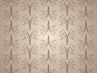 vector seamless background with floral ornament