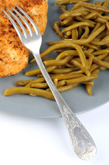 Viande et haricots verts