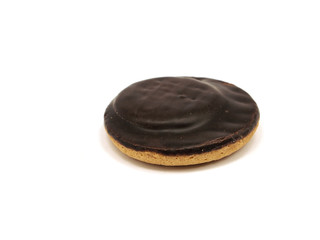 Cookies covered with chocolate and filled with jam