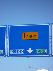 Road Sign to Iran