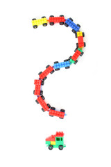 plastic train isolated on the white backround