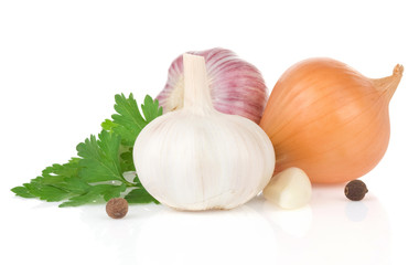 garlics and food ingredients spice