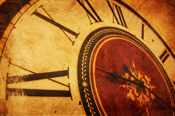 Vintage clock grunge background