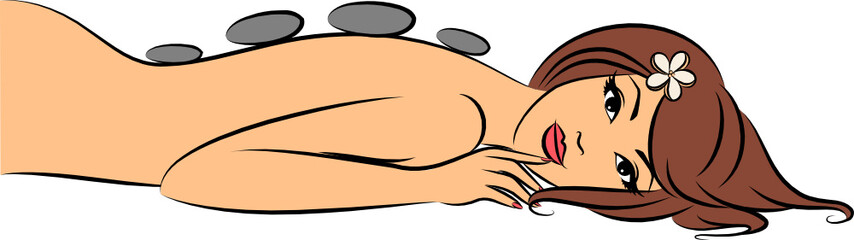 Girl during her spa session.