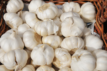Garlic in a basket