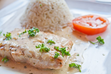 grilled salmon and rice