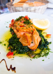 grilled salmon and lemon