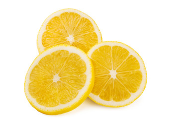 three lemon slices