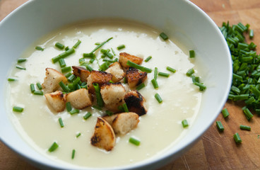 Leek Soup with chives