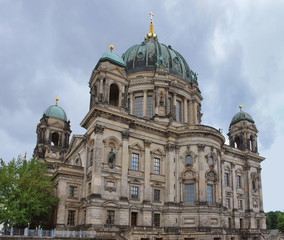 Fototapeta na wymiar Berlin Cathedral and clouded sky