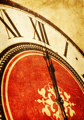 midnight on vintage clocks