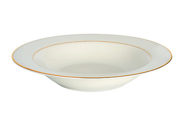 Soup plate with a gold border