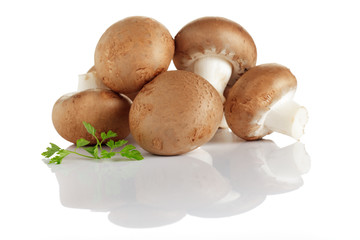 Braune Champignons