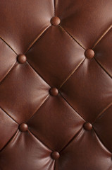 Naklejka premium Tapicería de piel con botones