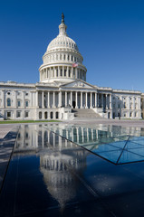 Capitol Building with reflection - Washington DC USA