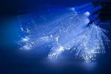 Abstract Internet technology fiber optic background .