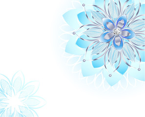 Fototapeta na wymiar abstract light blue flower