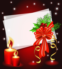 Christmas background with candle