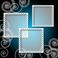 Background with lacy photo frame
