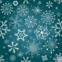 Christmas blue seamless tracery