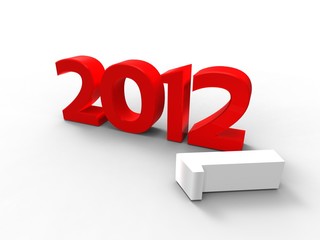 new year in red with the fall of a number one