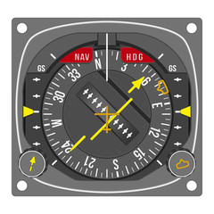 Aircraft navigation instrument - HSI