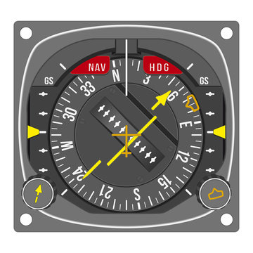 Aircraft navigation instrument - HSI