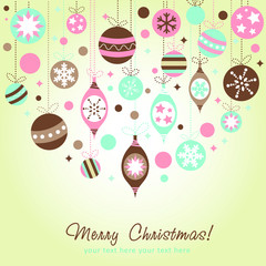 Beautiful design Christmas greeting card