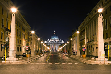 Fototapeta na wymiar Via della conciliazione Vaticano