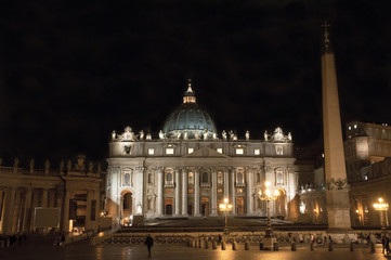 St. Peter's Square at night