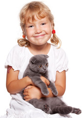 Girl with cat