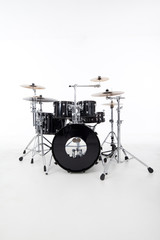 studio image of drums on white background