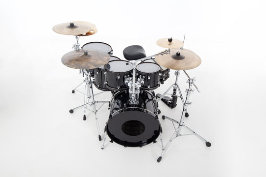 studio image of drums on white background