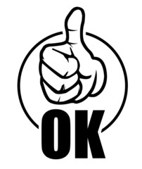 hand daumen hoch oben ok brush pinselspitze button