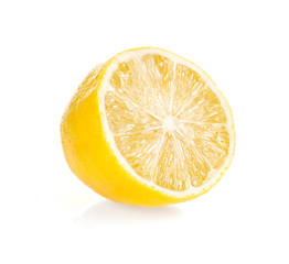 fresh ripe lemon isolated on white background