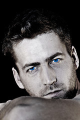 Model Foto mit blauen Augen