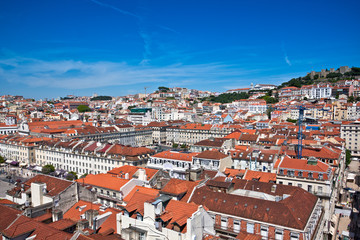 Fototapeta na wymiar Roofs of the Lisbon, Portugal
