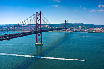 Lisbon Bridge - April 25th, Old Salazar Bridge, Portugal