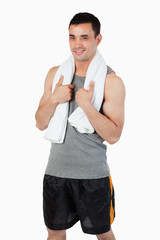 Young male after workout