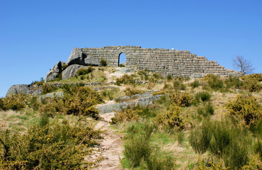 Castle ruins of Castro Laboreiro in north of Portugal