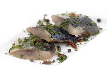 Hering isolated on white background