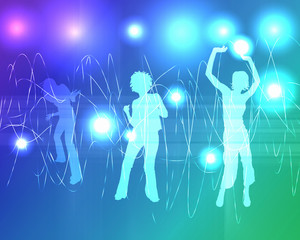 Disco or night club dancers