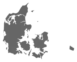 Fotobehang Map of Danmark © schwabenblitz