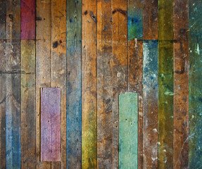 Colorful old wooden floor or wall